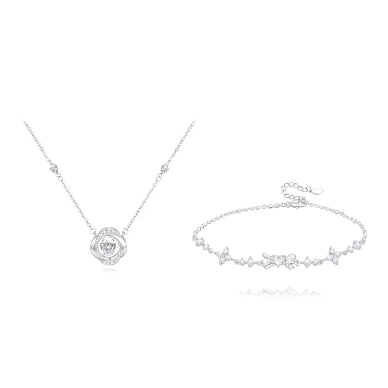 FANFRI Zircon Necklaces Women's Sweet Box-6