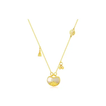 CHINA GOLD Hetian Jade Necklaces Pale Greenish White Jade Women's