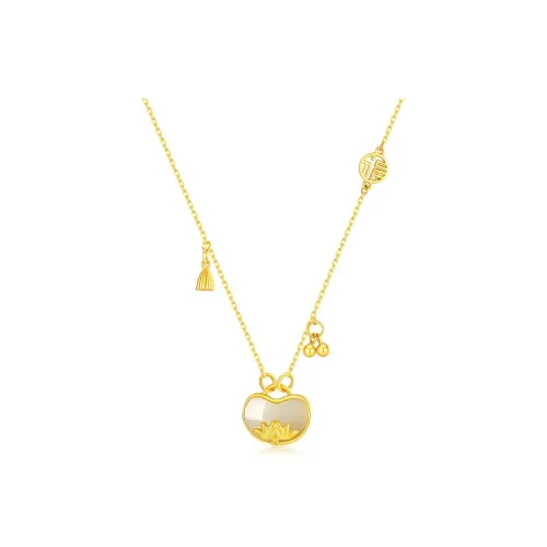 CHINA GOLD Hetian Jade Necklaces Pale Greenish White Jade Women's