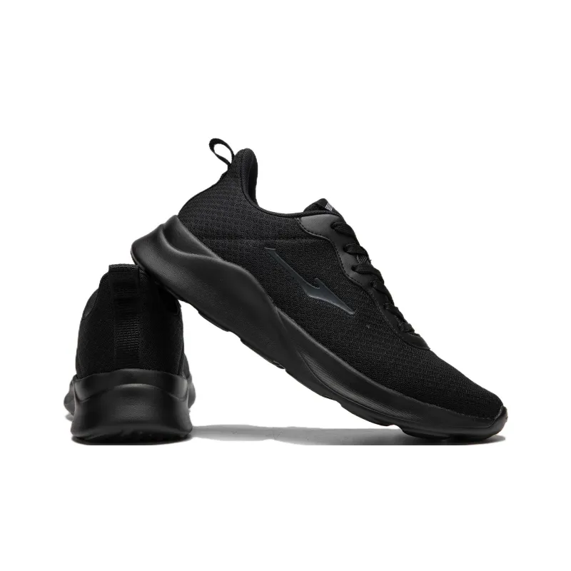 Erke Cushioning Anti Slip And Wear Resistant Breathable Support Low Top Casual Running Shoes Men's Black-5