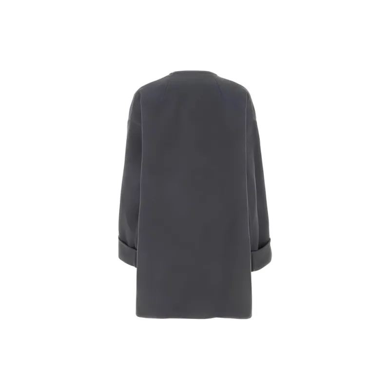 Bottega Veneta Collarless Oversized Coat-1
