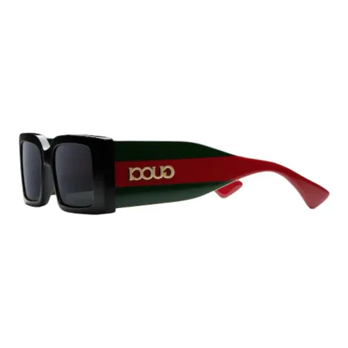 GUCCI Acetate Injection Molding Square Sunglasses Women's Black
