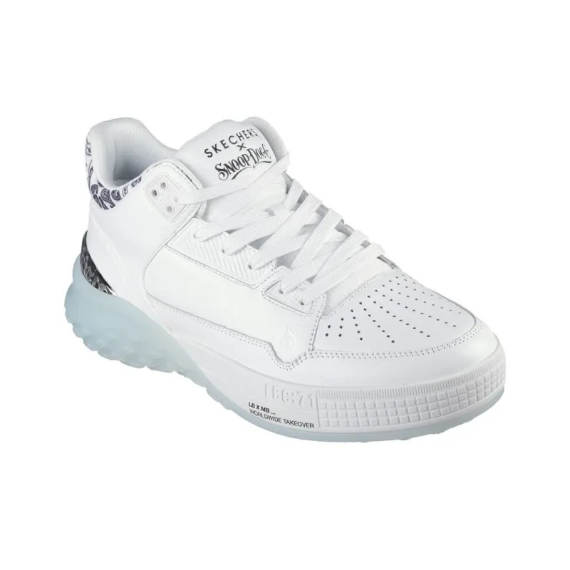 Snoop Dogg x Skechers Anti Slip Wear Resistant Low Top Casual Running Shoes Men's White-2