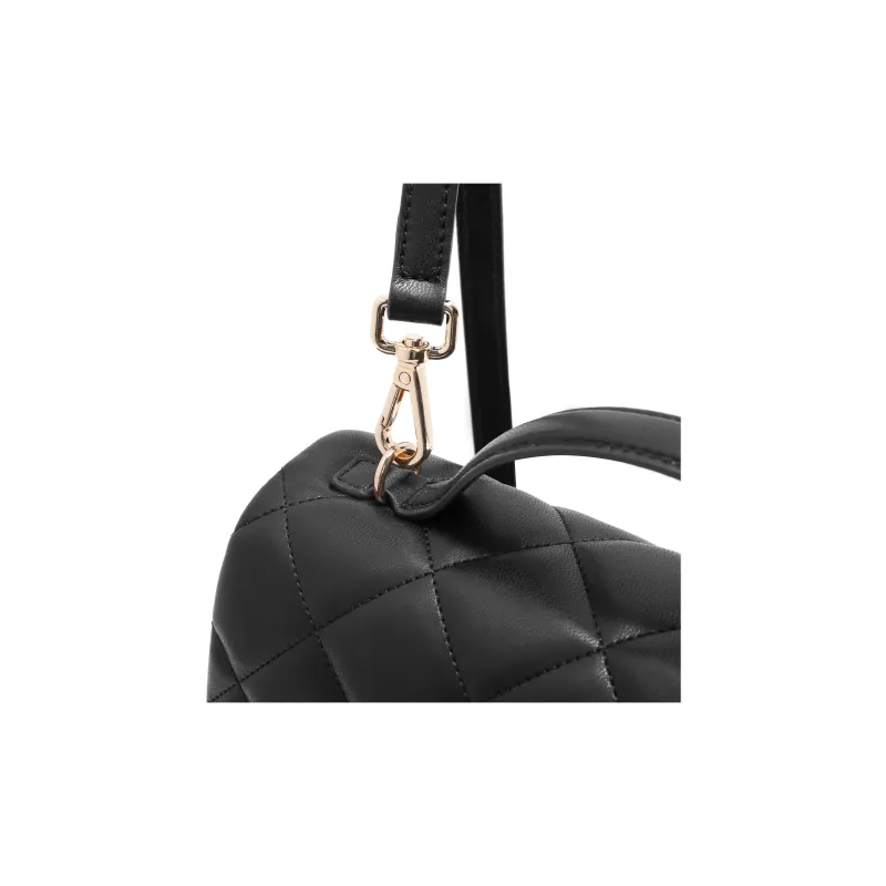 BELLE Artificial Leather Backpack Medium Size Women's Black-2