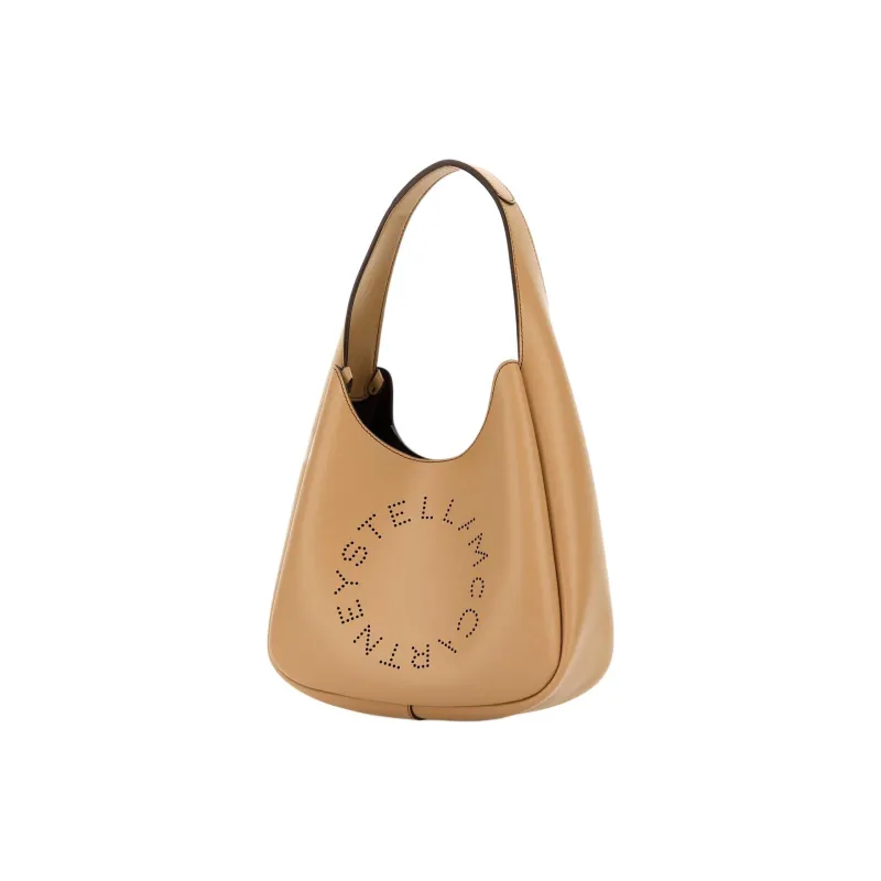 Stella McCartney PU Polyurethane Hobo Bag Handbag Shoulder Bag Small Size Women's Brown-1
