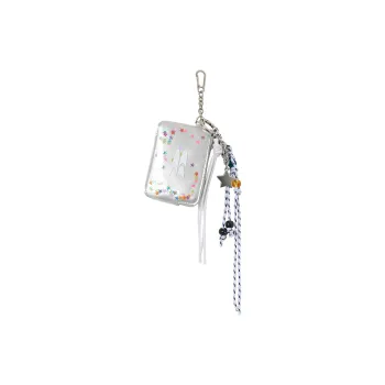 Crying Center Pu Card Holder Regular Women's Iridescent Silver