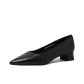 Black Chunky Heel 3cm