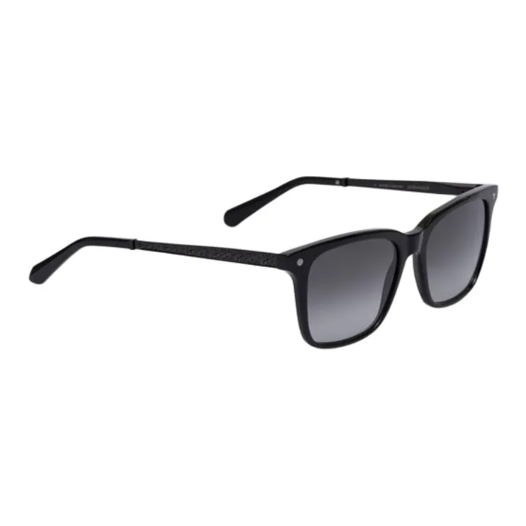 STEFANO RICCI Acetate With Palladium-Plated Finish Square Sunglasses Men's Black-2