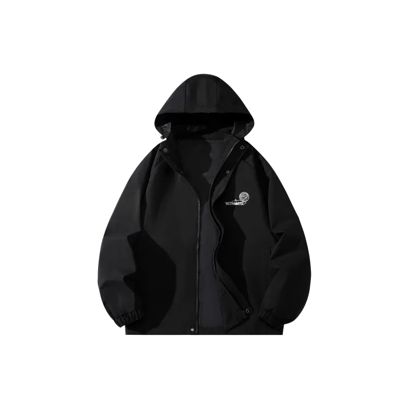 Small Columns Under The Sea Jackets Coats Unisex Black-1