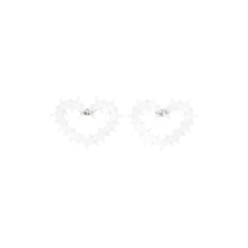 HUGO Spiky Heart Transparent Earrings