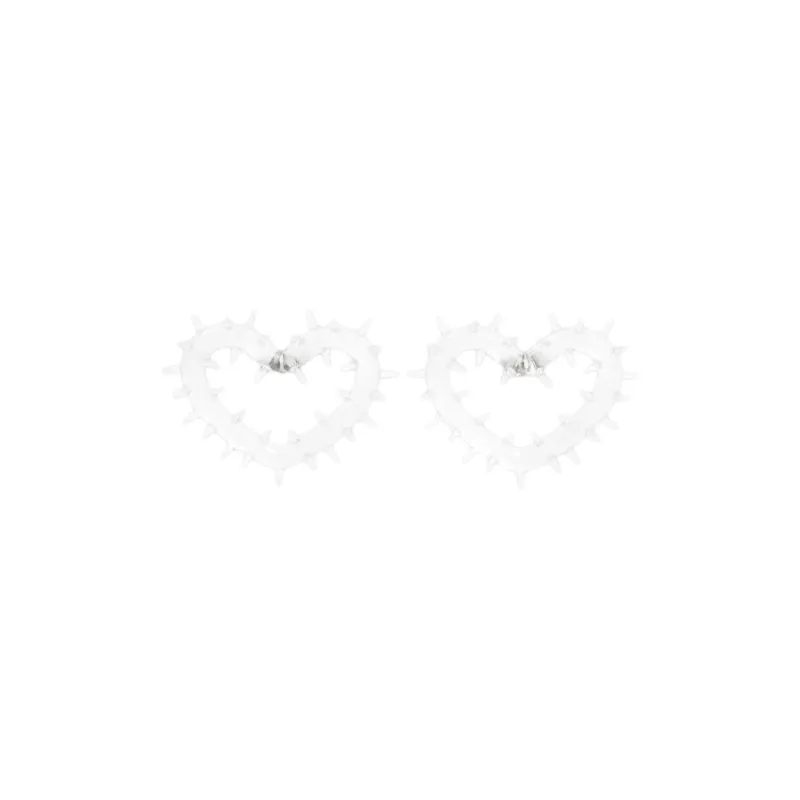 HUGO Spiky Heart Transparent Earrings-0