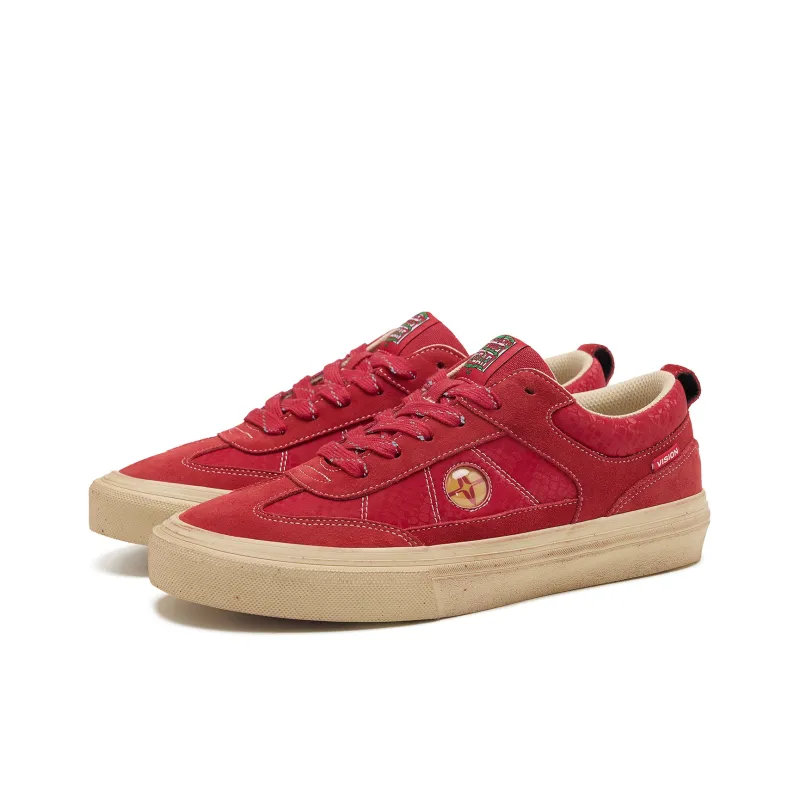 Vision Street Wear Chopper Low Top Skateboard Shoes Unisex New Year Red-2