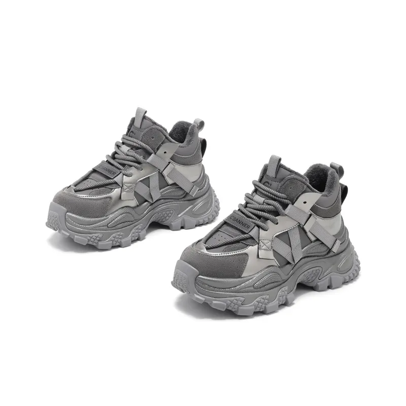 C°BANNER Wear-Resistant Mid-Top Chunky Sneakers Women's-2
