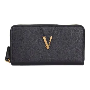 VERSACE VERSACE Leather Wallet Women's Black