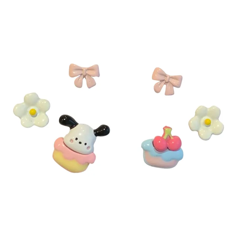 Welcome To The Treasure Alloy Stud Earrings Unisex-5
