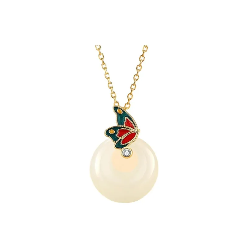 Royal Heaven's Choice Hetian Jade Necklaces Pale Greenish White Jade Unisex-0