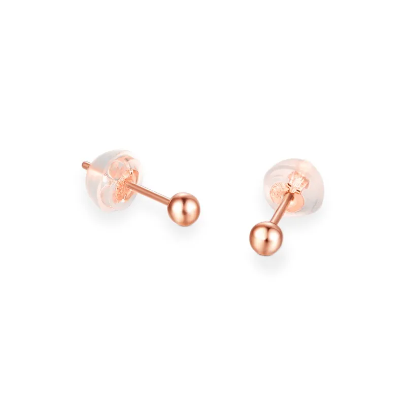 YASHENGZHUBAO 18K Gold Stud Earrings Unisex-14