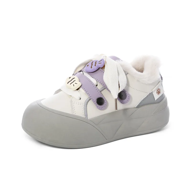Lovely You Warm Wear-Resistant Lightweight Low-Top Skateboard Shoes Women's-13