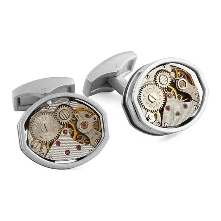 TATEOSSIAN Rhodium-plated Metal Cufflinks Men's Silver-1
