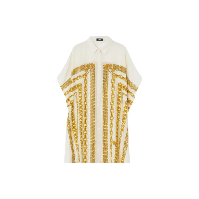 VERSACE Chain Link Printed Short Sleeved Cover Up-4