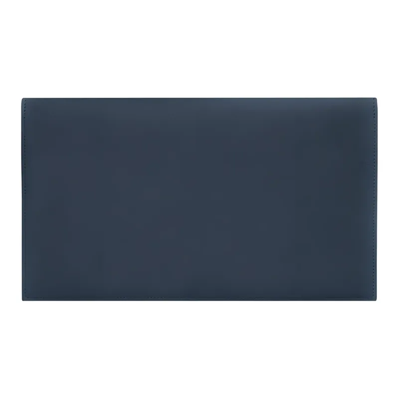 SAINT LAURENT UPTOWN Cow Leather Envelope Bag Clutches Small Size Women's Gray Blue-4
