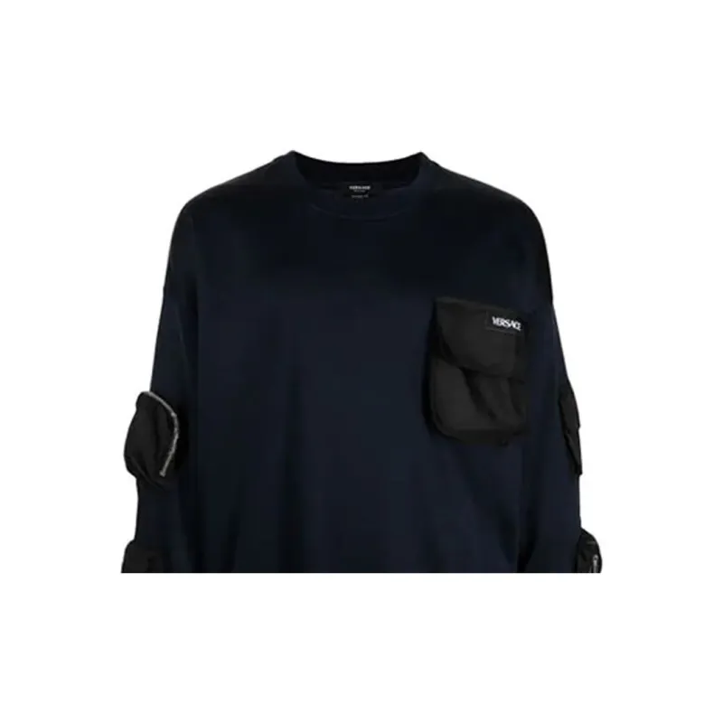VERSACE Sweatshirts Men Blue-4