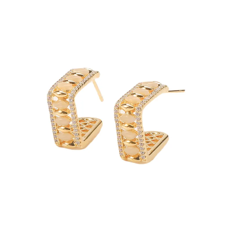 Vegetarian S925 Silver Stud Earrings Women's-0