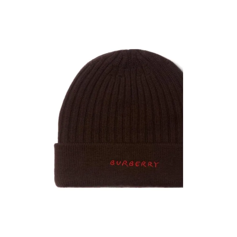 Burberry Wool Beanies Women's Peat-2