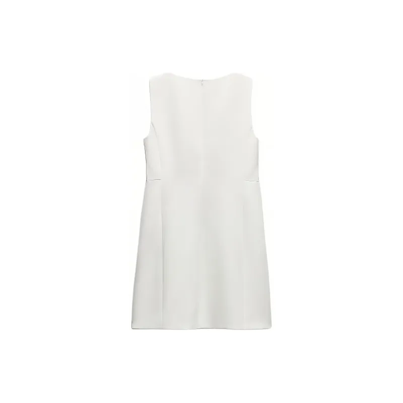 ZARA ZW Series Sleeveless Dress Women's White-1