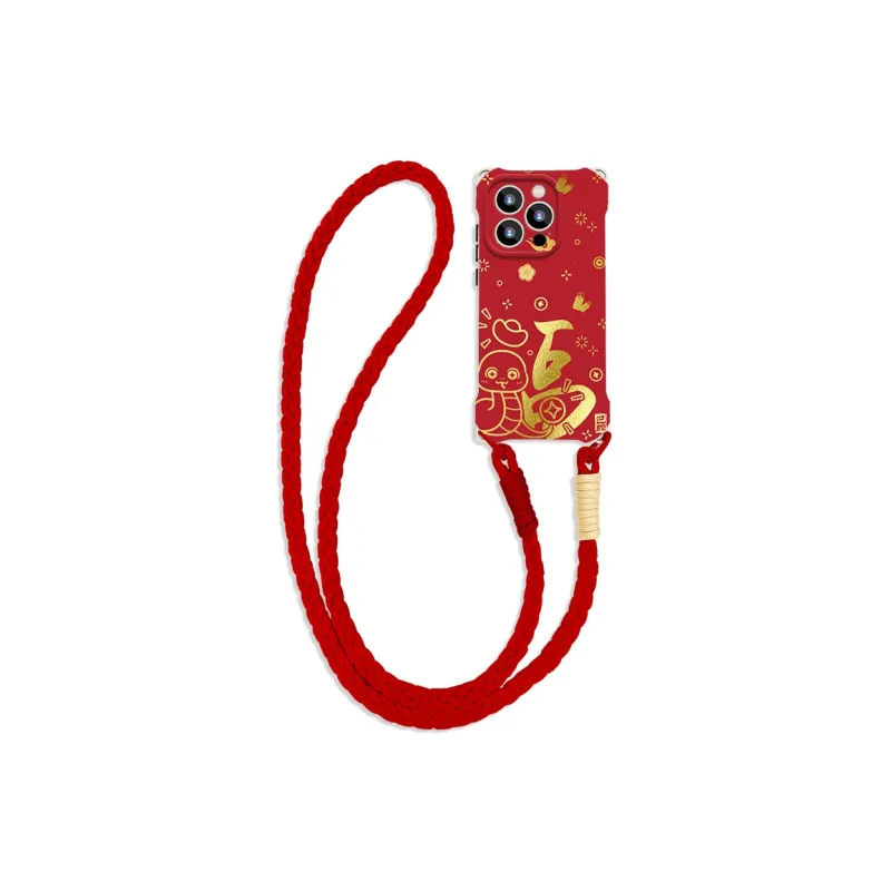 Sen Dog Silicone Material Lanyard Niche Crossbody Phone Cases Compatible With IPhone 16 Pro Max/Pro/Plus/15/14/13-3