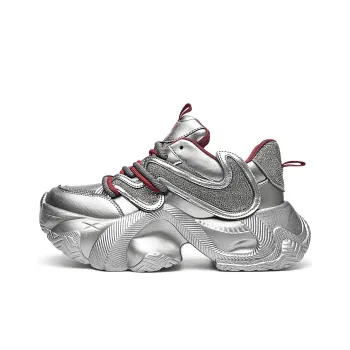 ORD Chunky Sneakers Unisex Low Top Silver