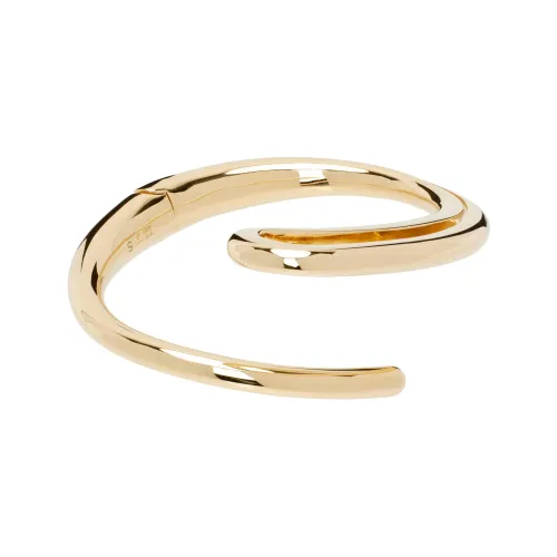Bottega Veneta 18K Gold 925 Sterling Silver Gold Plated Bangles Women's Gold