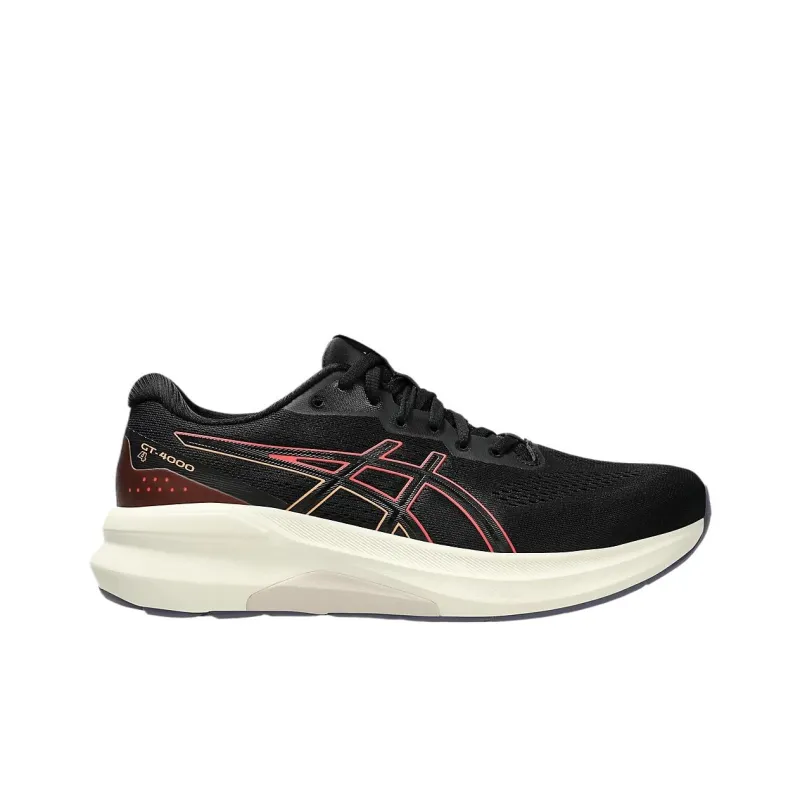 Asics GT 4000 4 Cushioned Slip Resistant Low Top Casual Running Shoes Women's Black Width-1