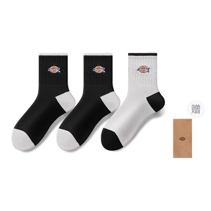 Dickies Fashion Classic Moisture-Wicking Breathable Fall And Winter Crew Socks Unisex-24