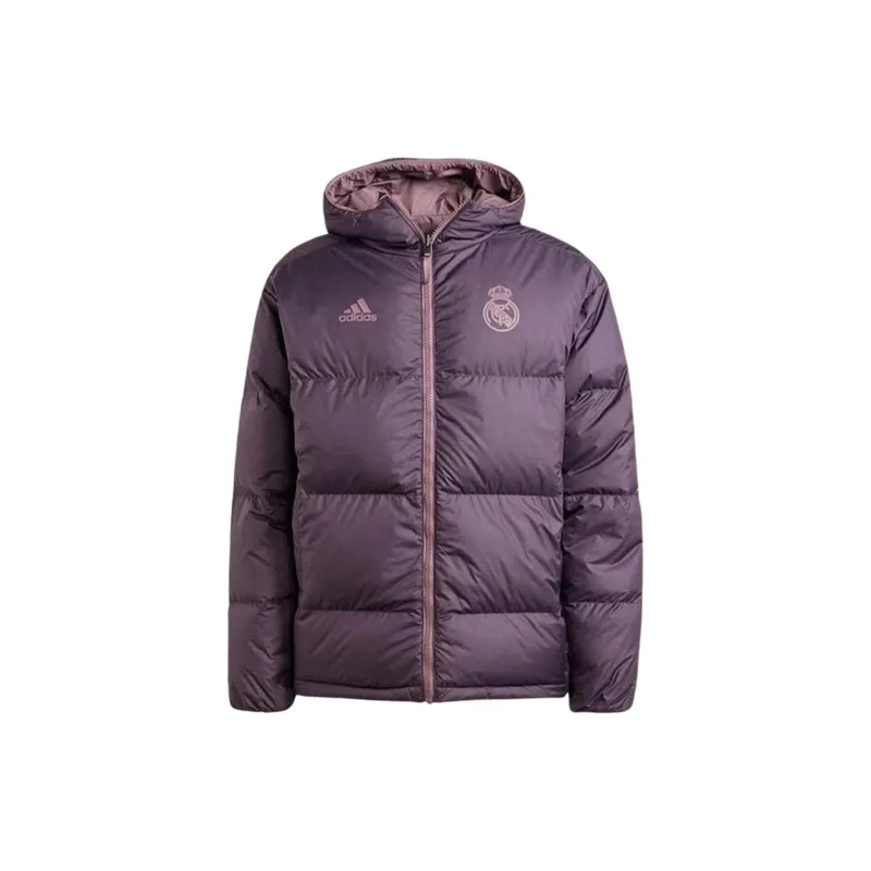 Adidas Real Madrid FW24 DOWN JACKET Puffer Jacket Men's Dark Gray Brown-1