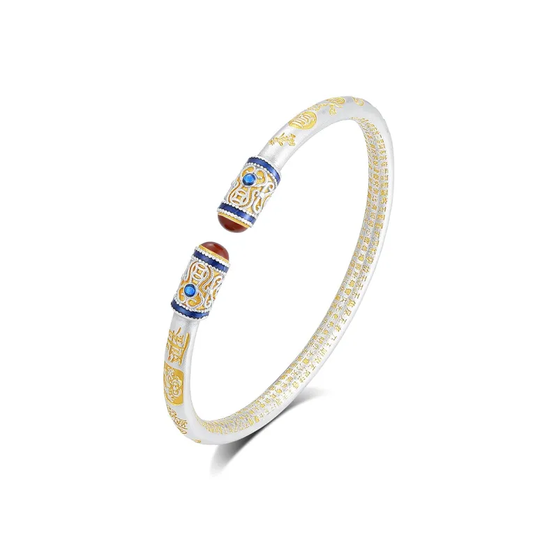 YASHENGZHUBAO 999 Fine Silver Sterling Silver Bracelets Women's-1
