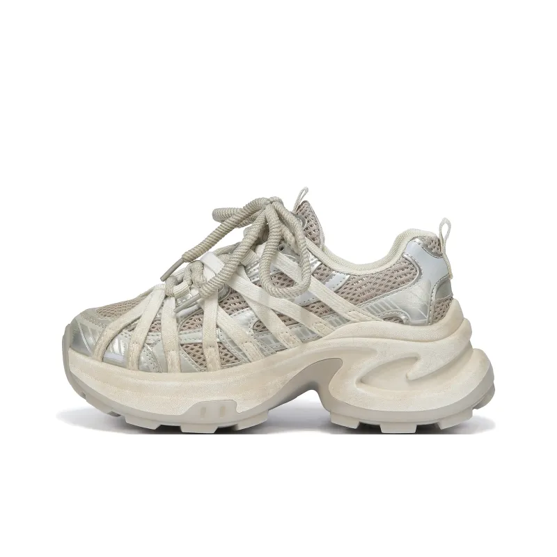 FOREVER 21 Abrasion Resistant Height Increasing Low Top Chunky Sneakers Women's-5