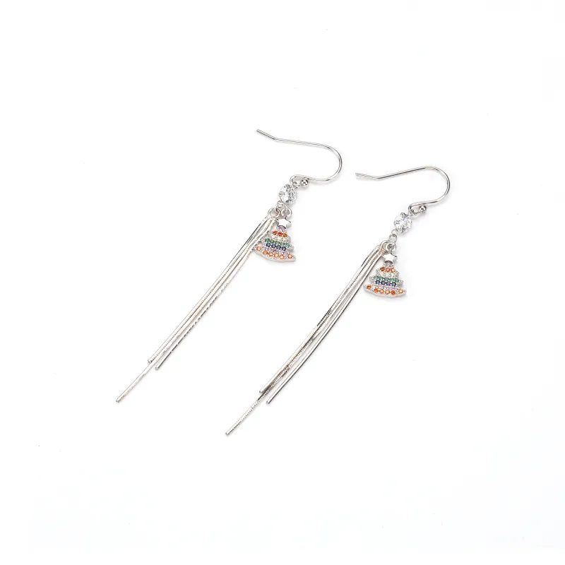 Vegetarian S925 Silver Earrings Women's-1
