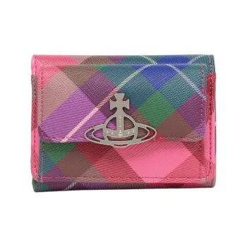 Vivienne Westwood Polyurethane Wallet Mini Women's Candy Plaid Nee