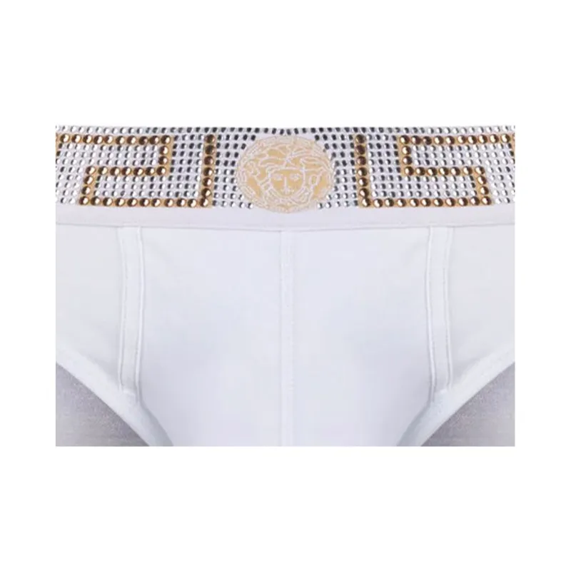 VERSACE Men's FW21 Briefs 1 Packs White-2