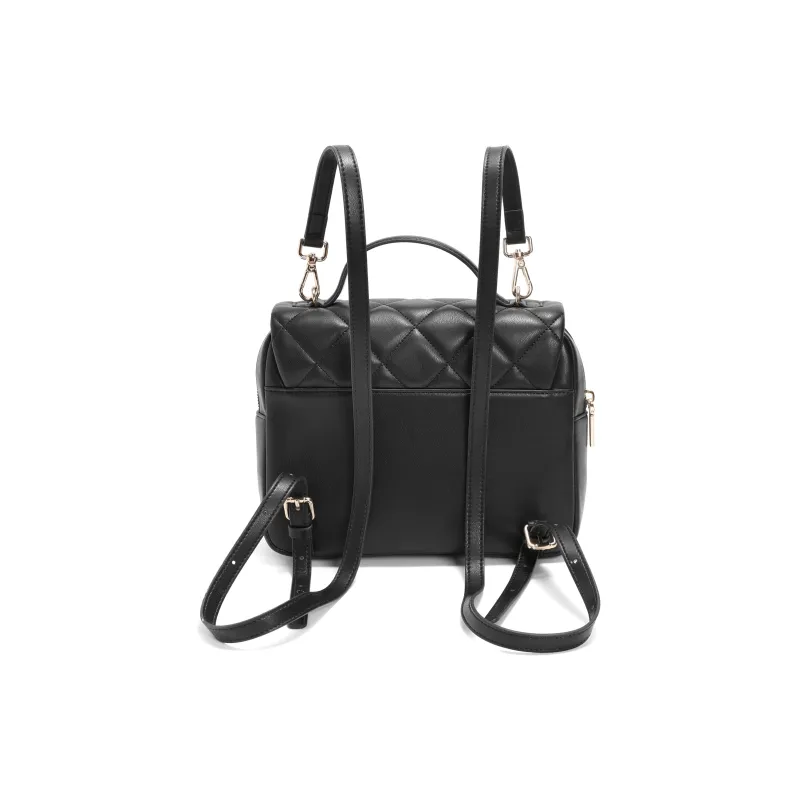 BELLE Artificial Leather Backpack Medium Size Women's Black-3