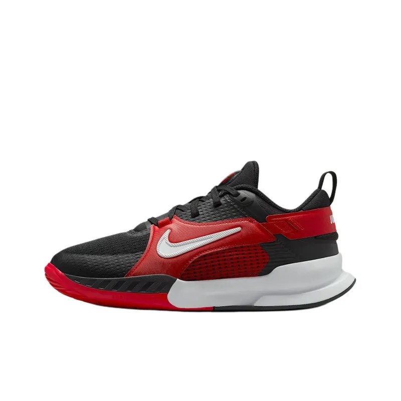 Nike Crosscourt Abrasion Resistant Low Top Children's Basketball Shoes Black Red Unisex-0