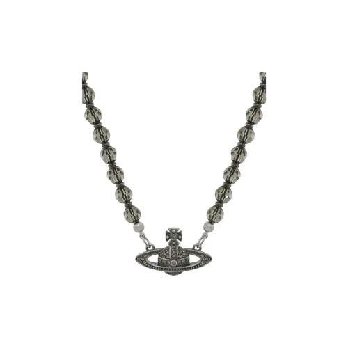 Vivienne Westwood Brass, Black Agate Necklaces Unisex Black