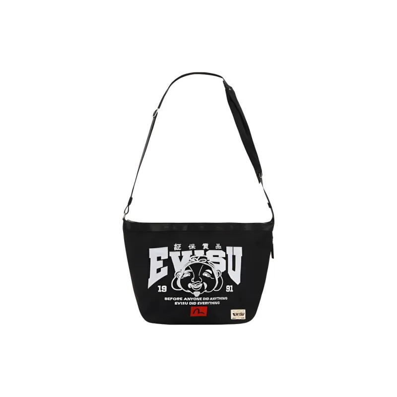 EVISU Polyamide Shoulder Bag Regular Unisex Black-0