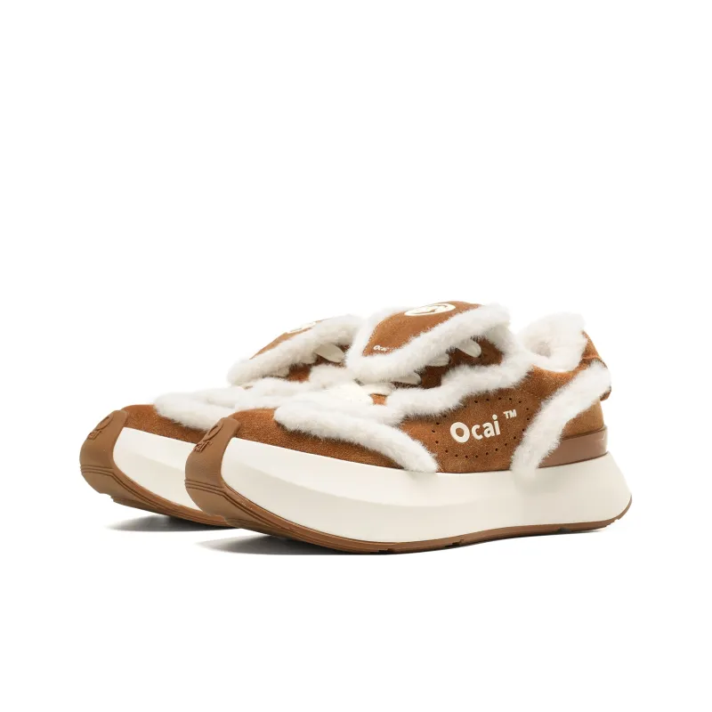 Ocai Wear Resistant Slip Resistant Cushioning Low Top Casual Shoes Women's White Brown-1