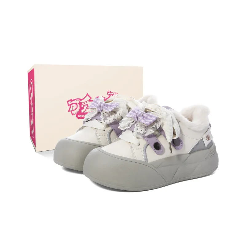 Lovely You Warm Wear-Resistant Lightweight Low-Top Skateboard Shoes Women's-0