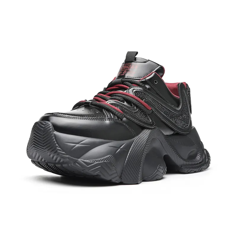 MVA Low Top Chunky Sneakers Unisex Flashing Black-2