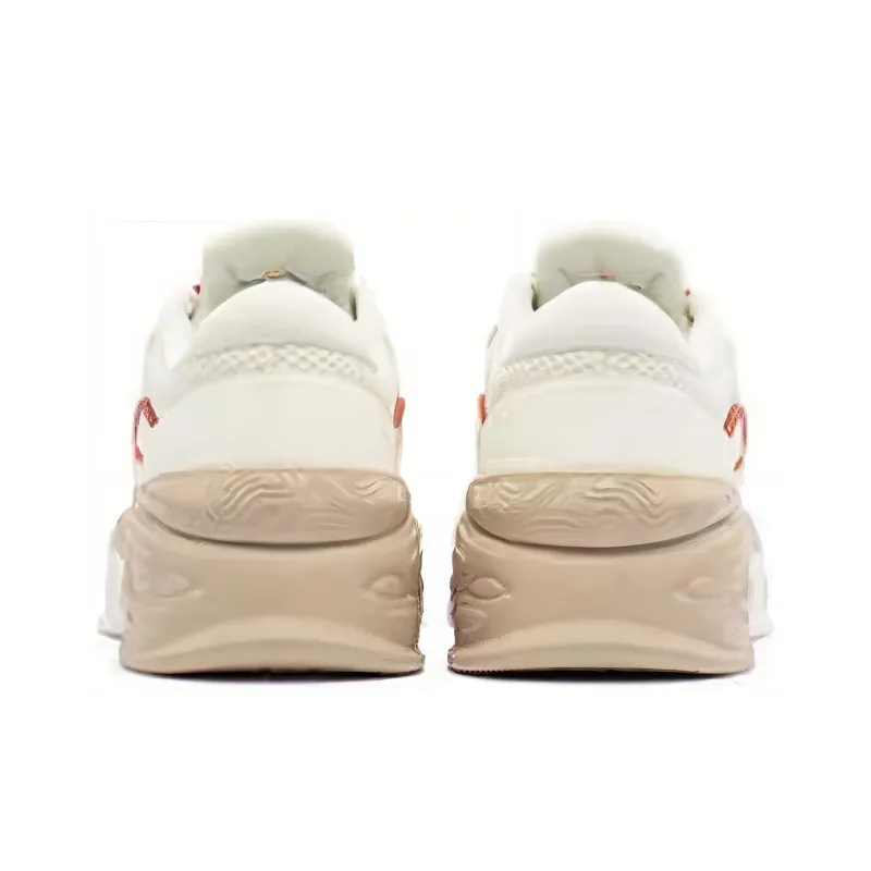 361° Cushioning Wear-Resistant Low-Top Skateboard Shoes Men's Feather White Wheat Umber-3