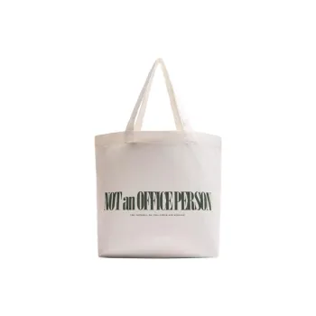ZARA Cotton Tote Bag Shopping Bag Handbag Men's Raw White