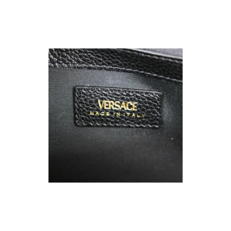 VERSACE VERSACE Leather Wallet Women's Black-3